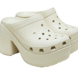 New CROCS Womens SIREN CLOG 208547 BONE US W 7